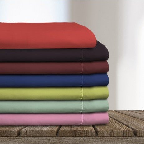 Lenzuola sotto con angoli in cotone singolo in vari colori