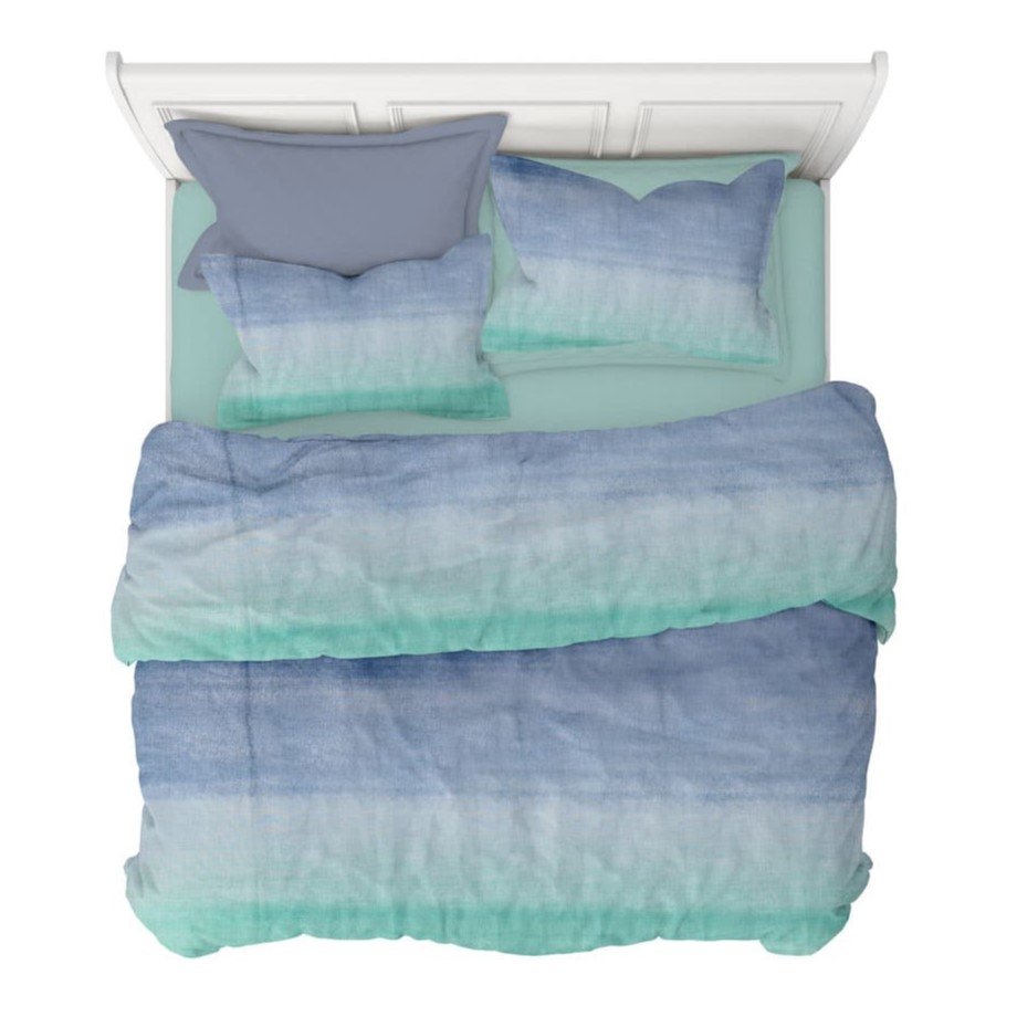 Copripiumino in cotone paintfull blu e azzurro