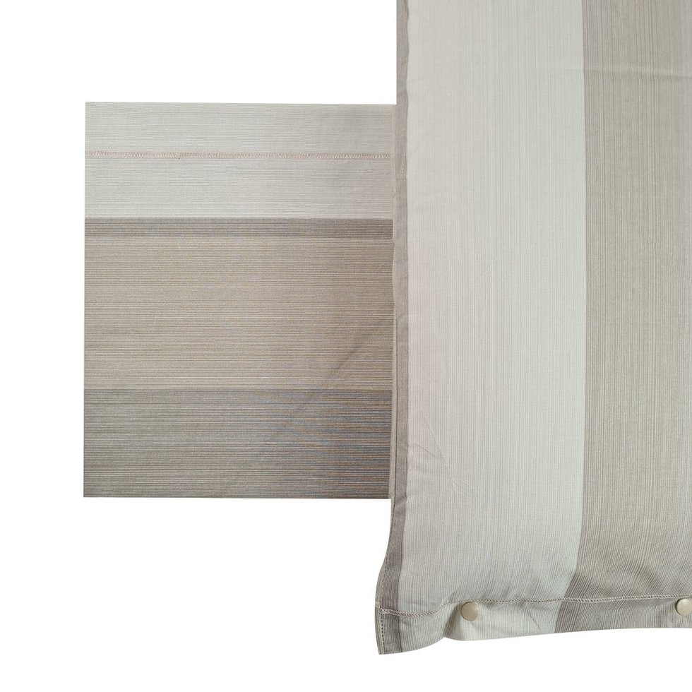 Completo lenzuola in cotone shabby line grigio e beige