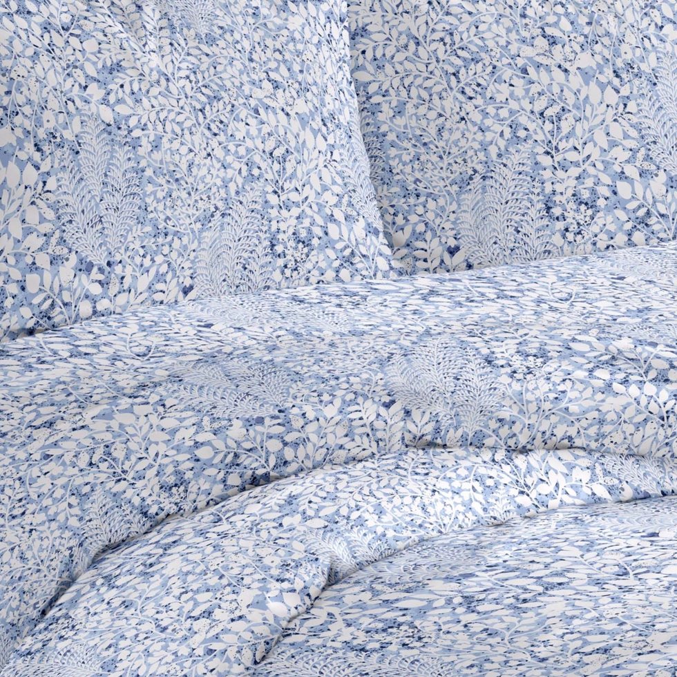 Completo lenzuola matrimoniale in cotone medi blu