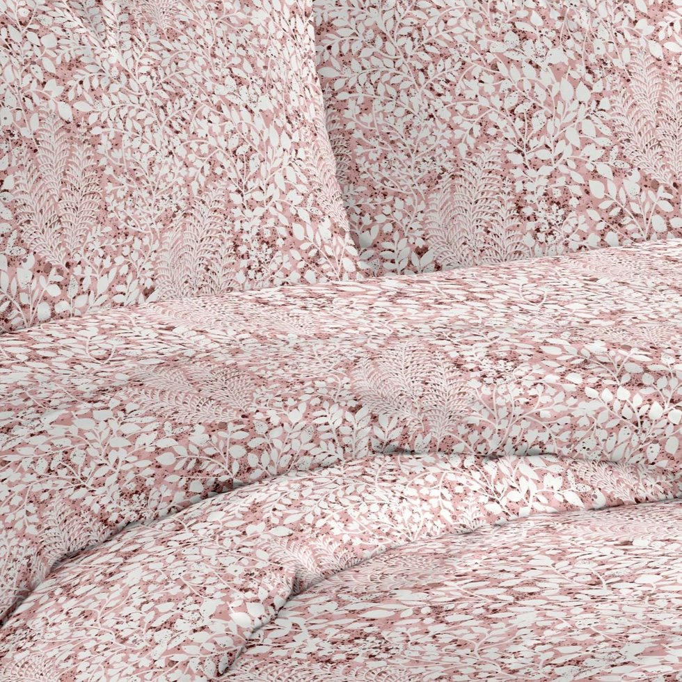 Completo lenzuola matrimoniale in cotone medi rosa