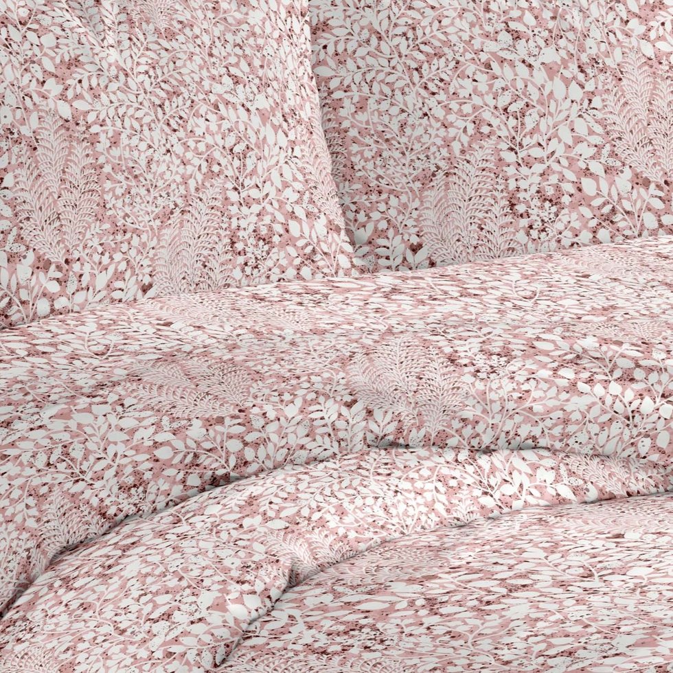 Completo lenzuola matrimoniale in cotone medi rosa