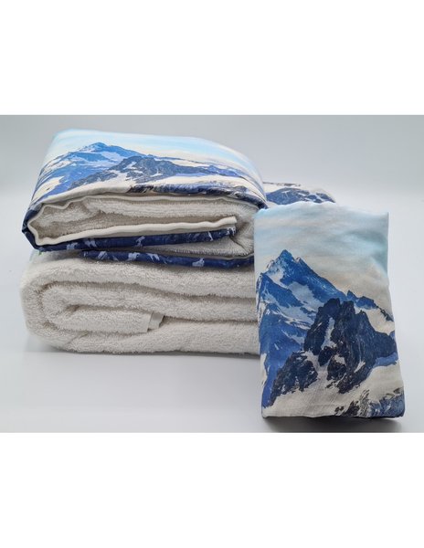 Set asciugamani stampa digitale 2 pezzi - 3 pezzi disegno montagne